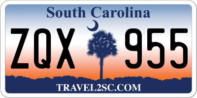 SC license plate ZQX955