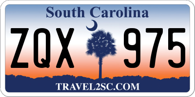 SC license plate ZQX975