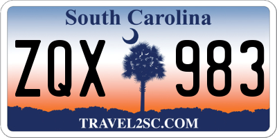 SC license plate ZQX983