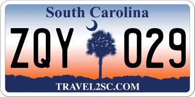 SC license plate ZQY029