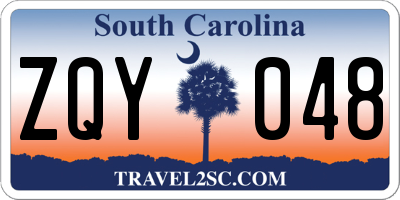SC license plate ZQY048