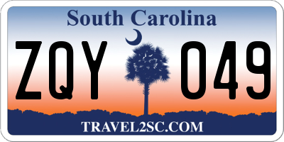 SC license plate ZQY049