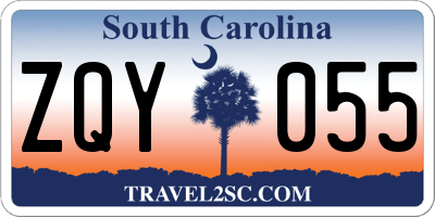 SC license plate ZQY055