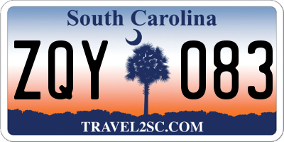 SC license plate ZQY083