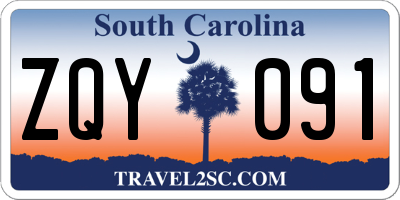 SC license plate ZQY091