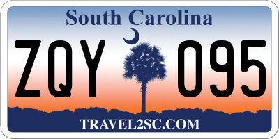 SC license plate ZQY095