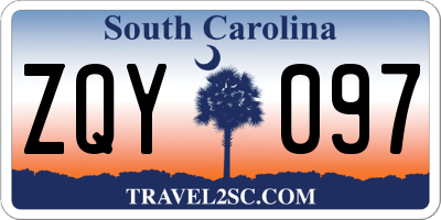 SC license plate ZQY097
