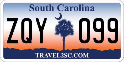 SC license plate ZQY099