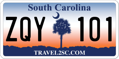 SC license plate ZQY101