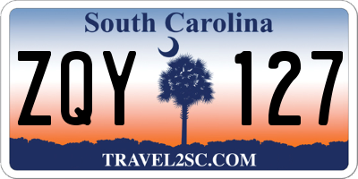 SC license plate ZQY127