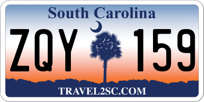 SC license plate ZQY159