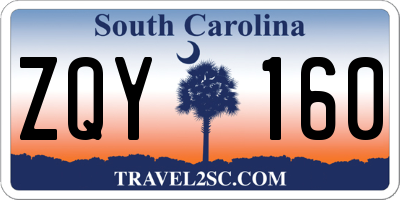 SC license plate ZQY160