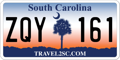 SC license plate ZQY161