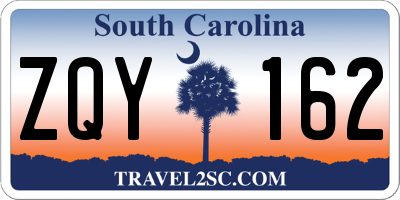 SC license plate ZQY162