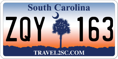 SC license plate ZQY163