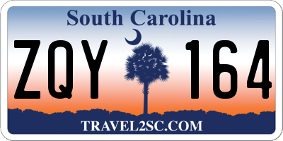 SC license plate ZQY164