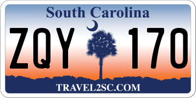 SC license plate ZQY170