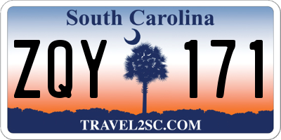 SC license plate ZQY171