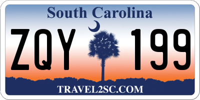SC license plate ZQY199