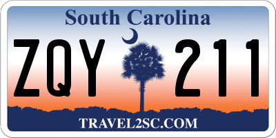 SC license plate ZQY211