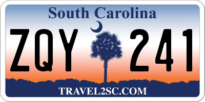 SC license plate ZQY241