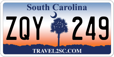 SC license plate ZQY249