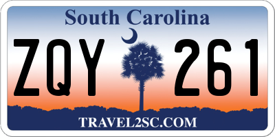 SC license plate ZQY261