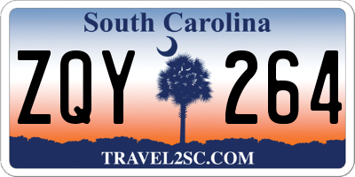 SC license plate ZQY264