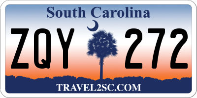 SC license plate ZQY272