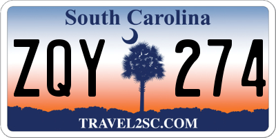 SC license plate ZQY274