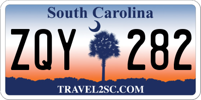 SC license plate ZQY282