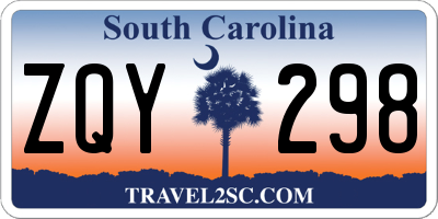 SC license plate ZQY298