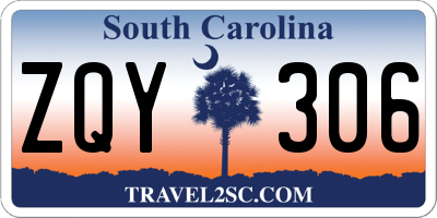 SC license plate ZQY306