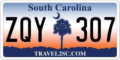 SC license plate ZQY307