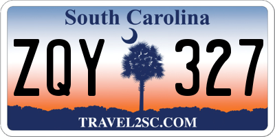 SC license plate ZQY327