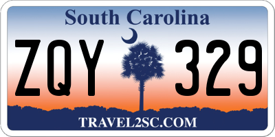 SC license plate ZQY329