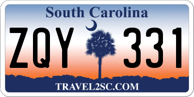SC license plate ZQY331