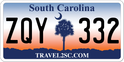 SC license plate ZQY332