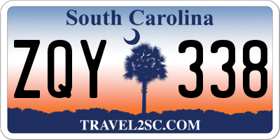 SC license plate ZQY338