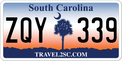 SC license plate ZQY339