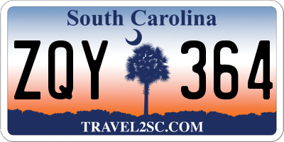 SC license plate ZQY364