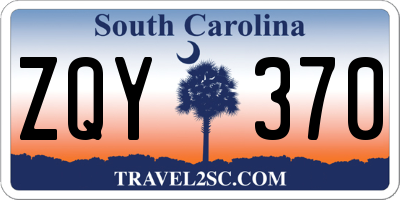 SC license plate ZQY370