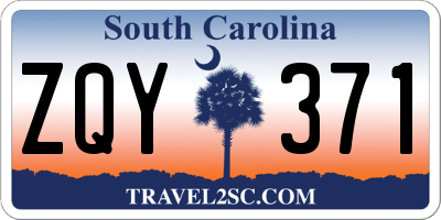 SC license plate ZQY371