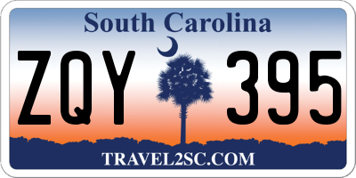 SC license plate ZQY395