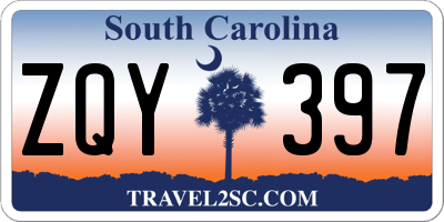 SC license plate ZQY397