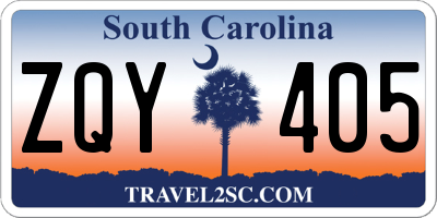 SC license plate ZQY405