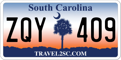SC license plate ZQY409
