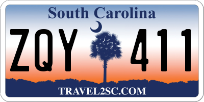 SC license plate ZQY411