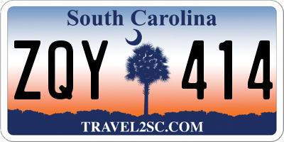 SC license plate ZQY414