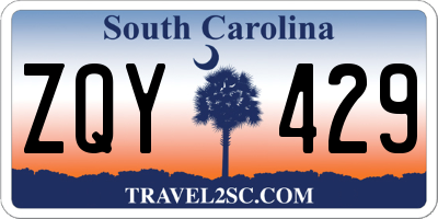 SC license plate ZQY429